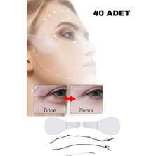 Privo Yüz Kaş Göz Boyun Germe Bandı Ipli Yüz Vücut Gerdirme Bantları ve Lastikleri 40 Adet