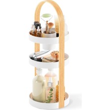 Hype Store Umbra Bellwood Kozmetik ve Makyaj Düzenleyicisi Makyaj Fırçası Için Oluşan Hazneli, Beyaz/doğa, Tek