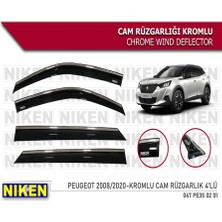 Cam Rüzgarlığı Niken Kromlu Peugeot 2008 2020-> 4lü