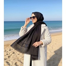 Sevimia Scarf Desenli Jakar Çift Taraflı Şal