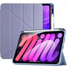 Hype Store iPad Air Ile Uyumlu 11INÇ M2 2024 Kılıf Kalem Şarj Bölmeli Case A2902 A2903 A2904 Lavendery Gray