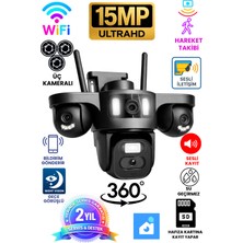 Venas Üç Kameralı Wifi Gece Görüşlü Hareket Takipli Güvenlik Kamerası