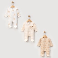 Lovemaxx 1050LV - Tıgre Doux | Kaplan Desenli 3’lü Tulum Set | 0/3–3/6–6/9 Ay