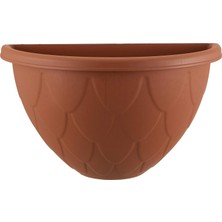 Hype Store Serinova DD01 Damla Duvar Saksısı Askı Aparatlı 24,5cm, 1.4 Litre Kiremit