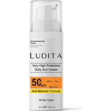 Hype Store Ludıta Centella Özlü, Leke Karşıtı, Yüksek Korumalı, Su Bazlı Yüz Güneş Kremi