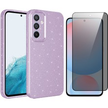 Vendas Samsung Galaxy S25 FE Kılıf Kamera Korumalı Simli Lüks Zore Koton Kapak + Hayalet Ekran Koruyucu