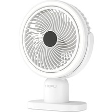 Hype Store HP-F01 Işıklı Vantilatör USB Şarjlı Masaüstü Mini Fan – 3 Kademeli Hız Ayarlı Kompakt Gövde