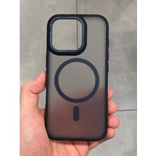 Iphone 16 Pro Uyumlu Magsafe Destekli Buzlu Sert Yüzey ve Silikon Kenarlı Telefon Kılıfı