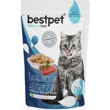 Hype Store Bestpet Yetişkin Kediler Için, Tahılsız, Jöle Içinde Tuna ve Hamsi Parça Etli Yaş Mama, 85 G