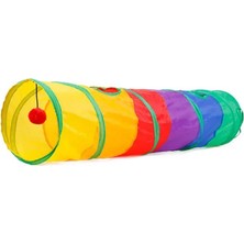 Hype Store Düz Kedi Tüneli Katlanır Gökkuşağı Uzun Düz Kedi Köpek Oyun Tüneli Evcil Hayvan Oyun Tüneli