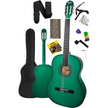 Hype Store CG-270GR Yeşil Renk Klasik Gitar 4/4 Yetişkin Boy Sap Ayarlı Full Set