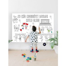Hype Store Postermanya (PSTER21294) 29 Ekim Cumhuriyet Bayramı Eğitici Dev Boyama Kağıdı, Çocuklar Için Aktivit