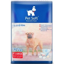 Hype Store Petsoft Köpek Tuvalet Bez Kedi Tuvalet Bez Çiş Bezi X-Large 12 Adet