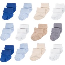 Hype Store Novibaby 12'li Bambu Yenidoğan Bebek Çorap, Kız Erkek Bebek Çorabı