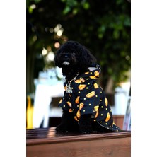 Hype Store Verlina Sosisli Desenli Köpek Yağmurluğu Siyah S