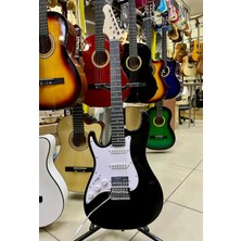 Nota Müzik Aletleri Solak Siyah Hss Elektro Gitar- Kılıf + Kablo+ Pena + Akort Aleti Dahil