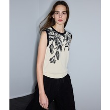 İpekyol Çiçek baskılı triko IS1260050040003