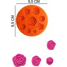 Pozitif Silikon Kalıp  Gül  9 Lu HG-060