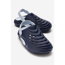 Ccway Hasır Desenli Sabo Erkek Terlik Laci Mavi