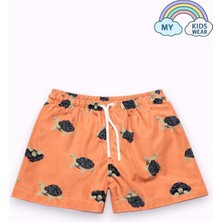 My Kids Wear Erkek Çocuk Desenli Deniz Şortu 3-16 Yaş 12407