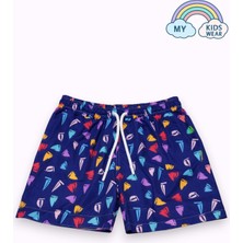 My Kids Wear Erkek Çocuk Desenli Deniz Şortu 3-16 Yaş 12411