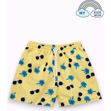 My Kids Wear Erkek Çocuk Desenli Deniz Şortu 3-16 Yaş 12408