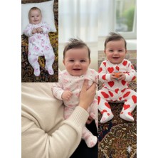 ruhaay Bebek Mevsimlik Baskılı Pamuk Çıtçıtlı 3 Adet Zıbın Seti