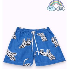 My Kids Wear Erkek Çocuk Desenli Deniz Şortu 3-16 Yaş 12417