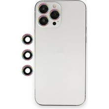 Genel Tedarik iPhone 12 Pro Max Shine Kamera Lens - RAINBOW-(5796) - EMTHBA3992-8122