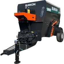 Burkon 4m³ Traktör Şaftlı Çekilir Yatay Yem Karma Makinesi
