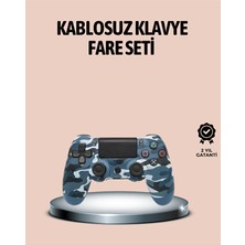 Pazarcan Bluetooth Kablosuz Ps4 Gamepad Çift Motorlu Siyah Controller