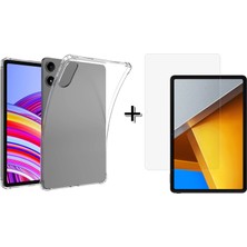 Forzacase Poco Pad 12.1 Inch 2024 Anti Shock Silikon Kılıf + Temperli Kırılmaz Cam - FC014