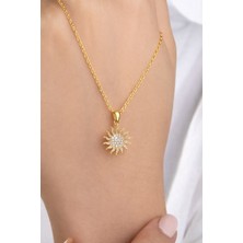 Çekirdek Jewelry 925 Ayar Gümüş Güneş Kolye