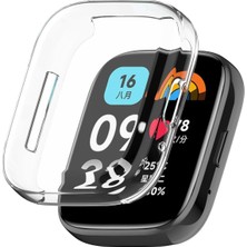Hype Store Nanospace Redmi Watch 3 Active Ile Uyumlu Tam Koruma Silikon Kılıf Renkli Kasa (Şeffaf)