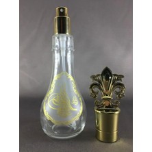 Hype Store 1 Adet 120 ml Ottoman Dezenfektan Kolonya ve Hediyelik Boş Gold Sprey Başlıklı Cam Şişe