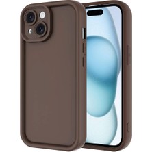 Hype Store Spia iPhone 13 ile Uyumlu Kılıf Kahverengi Kamera Korumalı Tage Kapak ( iPhone 13 ile Uyumlu, Kahver