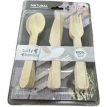 Hype Store Bambu 24 Parça Çatal Kaşık Bıçak Seti