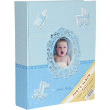 Hype Store Rabsev 10X15CM 100 Fotoğraf Kapasiteli Lüx Bebek Fotoğraf Albümü (Mavi)