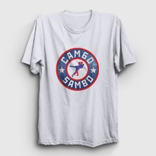 Presmono Unisex Beyaz Symbol Ufc Mma Dövüşçü Sambo T-Shirt