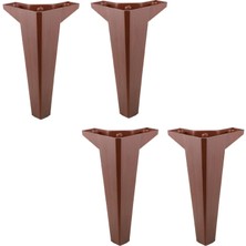 Hype Store 4 Adet Sedir Lüks Mobilya Kanepe Sehpa Tv Ünitesi Koltuk Ayağı 20 cm Ahşap Desenli Kahverengi Ayak