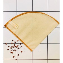 Hype Store (1 Adet) V-60 ile Uyumlu Yıkanabilir, Kumaş, Organik Kahve Filtresi, AĞARTILMAMIŞ%100 Ham Pamuk - Ek