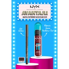 Nyx Professional Makeup  Lip I.v. Vitamin Içeren Parlatıcı + Tint - 08 Drippin' In Rose & Epic Wear Liner Sticks - Deepest Brown