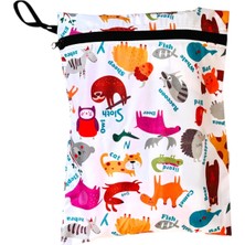 Hype Store Zoo Su Geçirmez Bebek Kirli Bez Kıyafet Islak Mayo Çantası, Torbası (30X37 Cm)