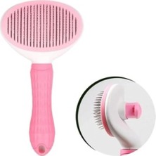 Hype Store Lüks Otomatik Temizlenen Tuşlu Evcil Hayvan Fırçası Kedi Köpek Tüy Toplayıcı Tarak Pembe