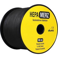 Hype Store Hepa Merz EK-103 Mono Mikrofon Kablosu 1x0.22 mm 100 MT.%100 Bakır (Ince Slim Kablo)