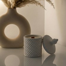 Stworkshop  Dekoratif mum, Yoğun Çam Ormanı Kokusu, Hediyelik Bohem Dekoratif Beton El Yapımı Vegan Soya Wax Mum (250 Gr) 🌲