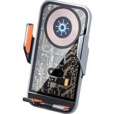 Sergen Reklam Ally C10 15W Hızlı Şarj Şeffaf Otomatik Araç Içi Telefon TUTUCU-(5775) - SE002E-6CMCN3