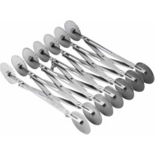 Hype Store Çift Taraflı Ayarlı Rulet - Ayarlanabilir Hamur Kesme Ruleti - Hamur Kesme Bıçağı - Çelik - 7'li Rul