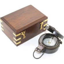 Norino Ahşap Kutulu Pirinç Pusula