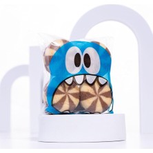 Hype Store Bimotif Mavi Canavar Desenli Bantlı Cake Pops ve Kurabiye Poşeti, 10X15 cm 100 Adet